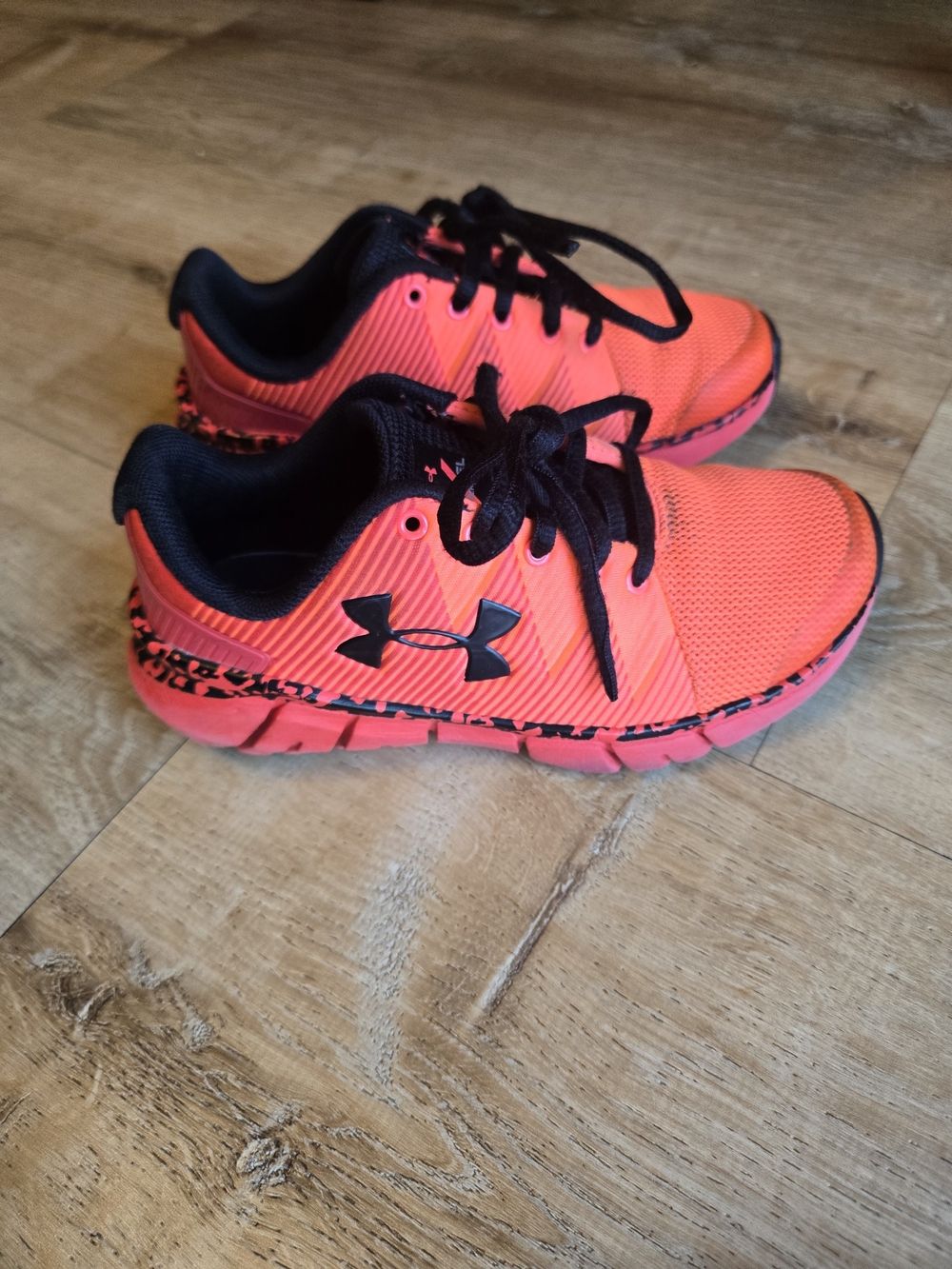 Under Armour Kids' Bright Orange and Black Athletic Sneakers